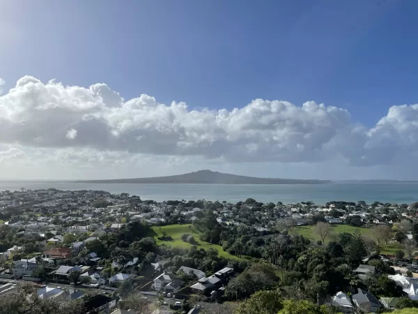 View of Rangitoto Island, Auckland, New Zealand